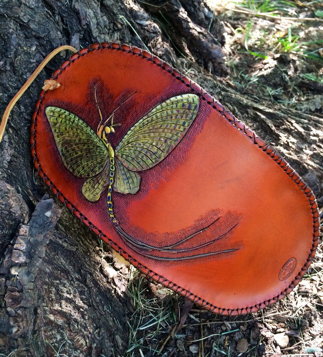 Annie Margarita Leather Reel Case - "Super Fly"