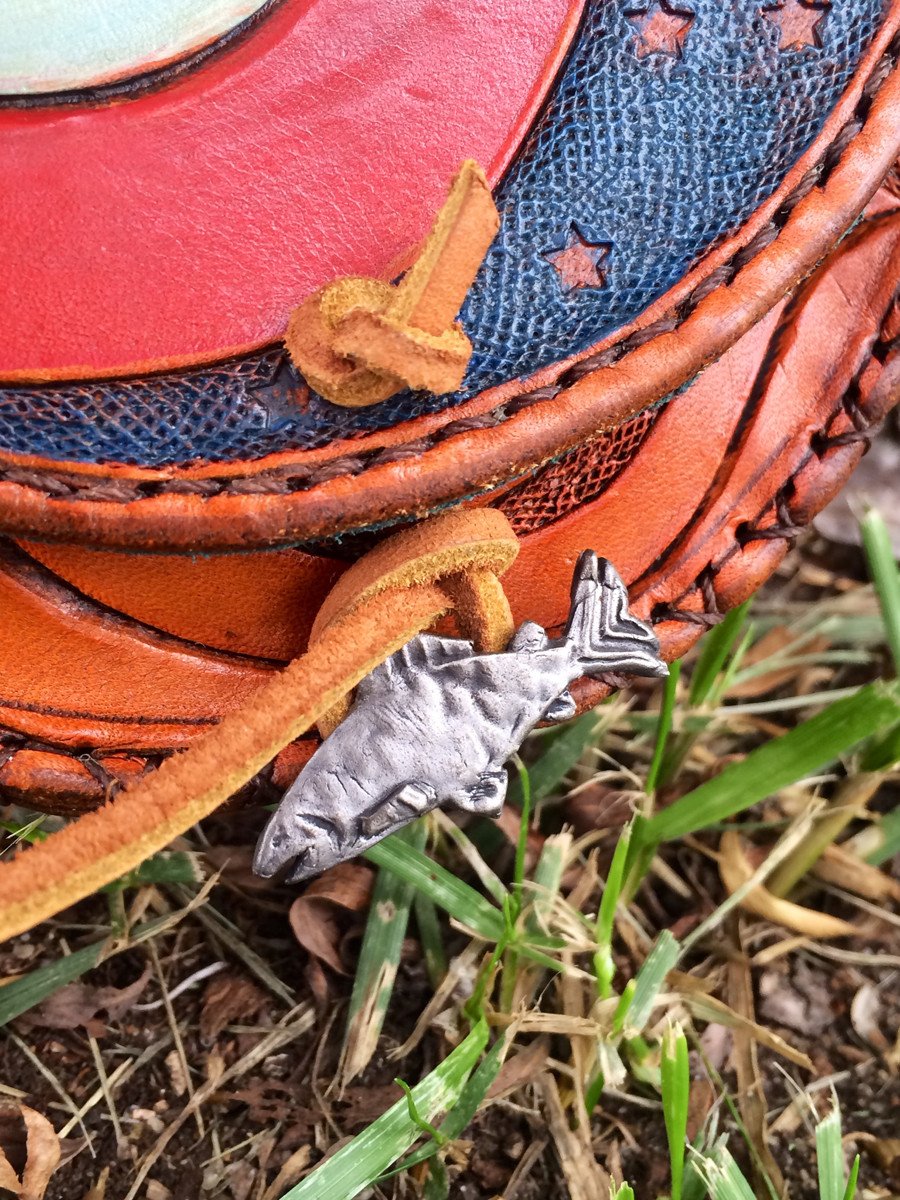 Annie Margarita Leather Reel Case - "Star Spangled Brookie" 