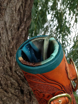 Annie Margarita Leather Backpack-Style Rod & Reel Case