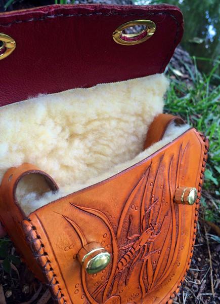 Annie Margarita Leather Backpack-Style Rod & Reel Case - "California Streamin"