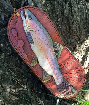 Annie Margarita Leather Reel Case - "Steelie" 