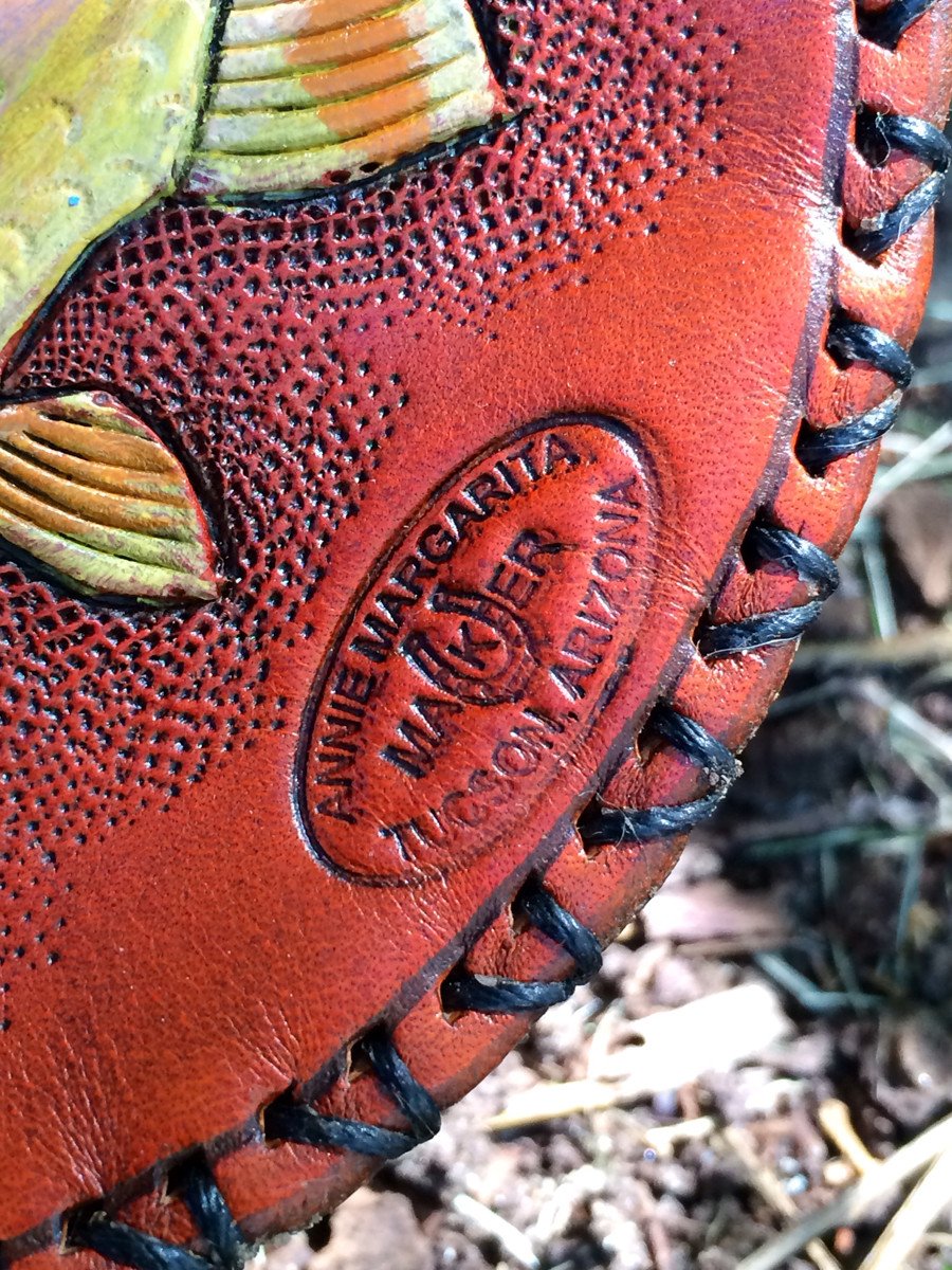 Annie Margarita Leather Reel Case - "Native Americans" 