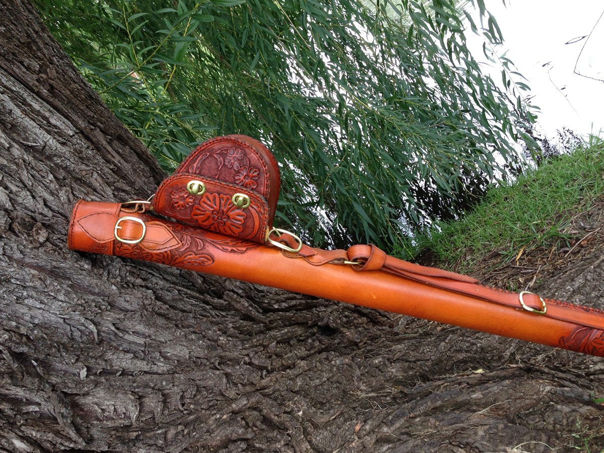 Annie Margarita Leather Backpack-Style Rod & Reel Case