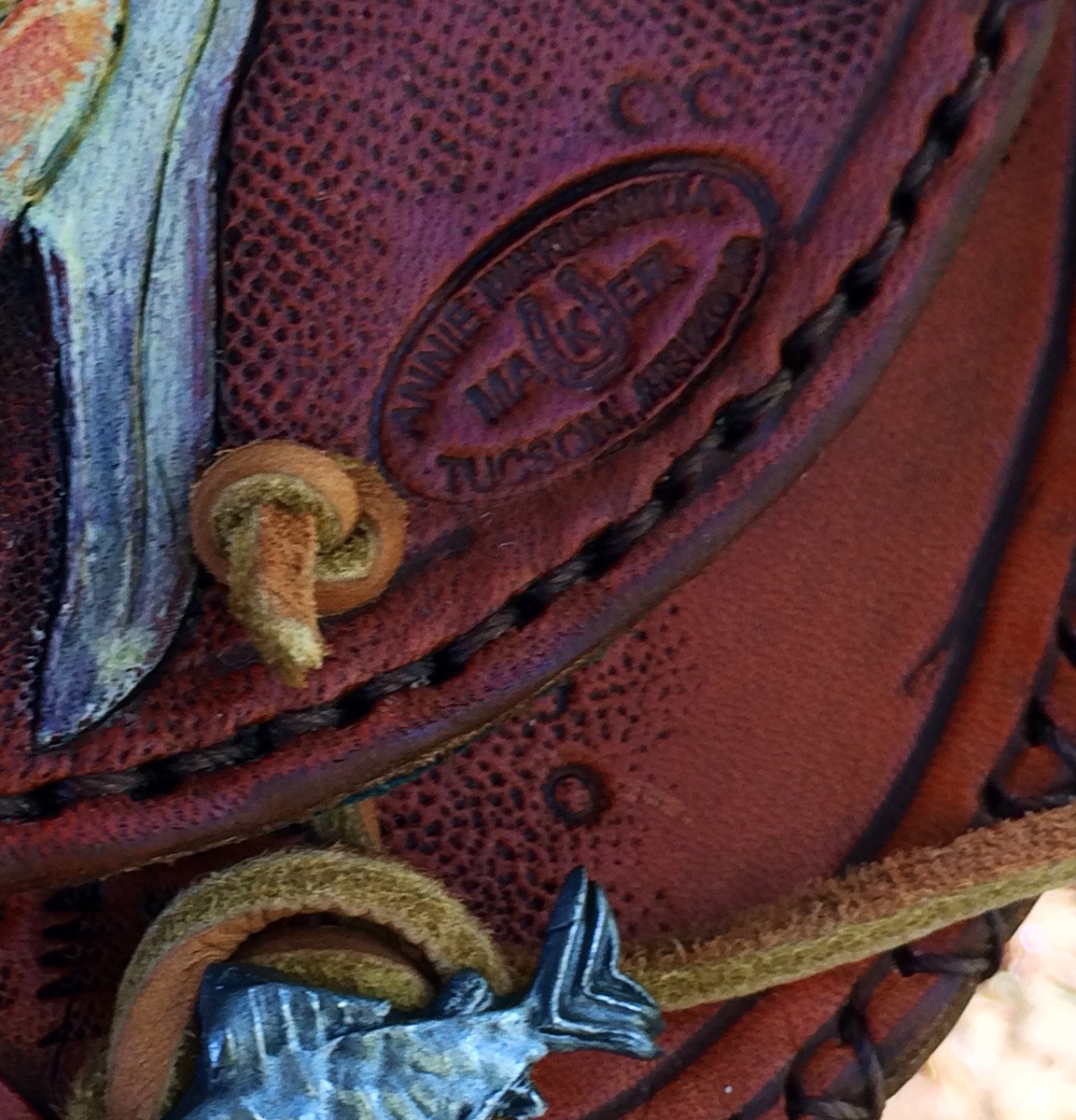 Annie Margarita Leather Reel Case - "Steelie" 