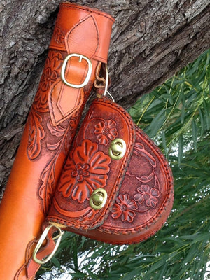 Annie Margarita Leather Backpack-Style Rod & Reel Case