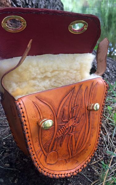 Annie Margarita Leather Backpack-Style Rod & Reel Case - "California Streamin"