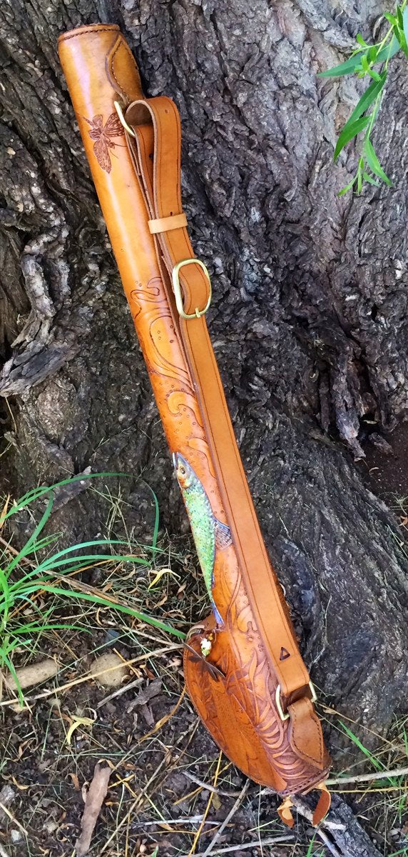 Annie Margarita Leather Rod & Reel Combination Case 