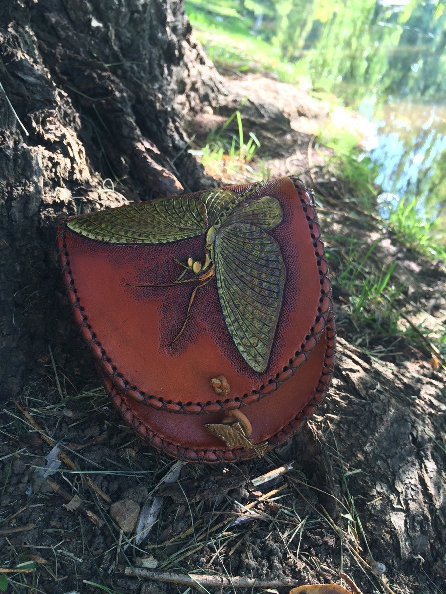 Annie Margarita Leather Reel Case - "Super Fly" 