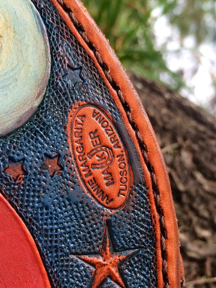 Annie Margarita Leather Reel Case - "Star Spangled Brookie"