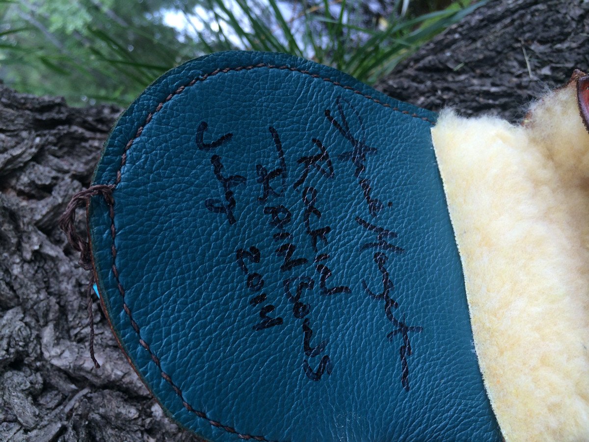 Annie Margarita Leather Reel Case - "Rockin' Rainbows" 