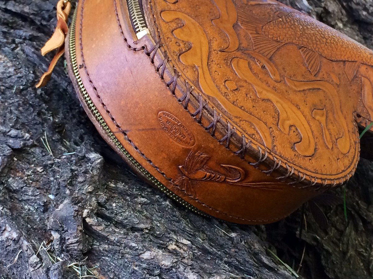 Annie Margarita Leather Rod & Reel Combination Case