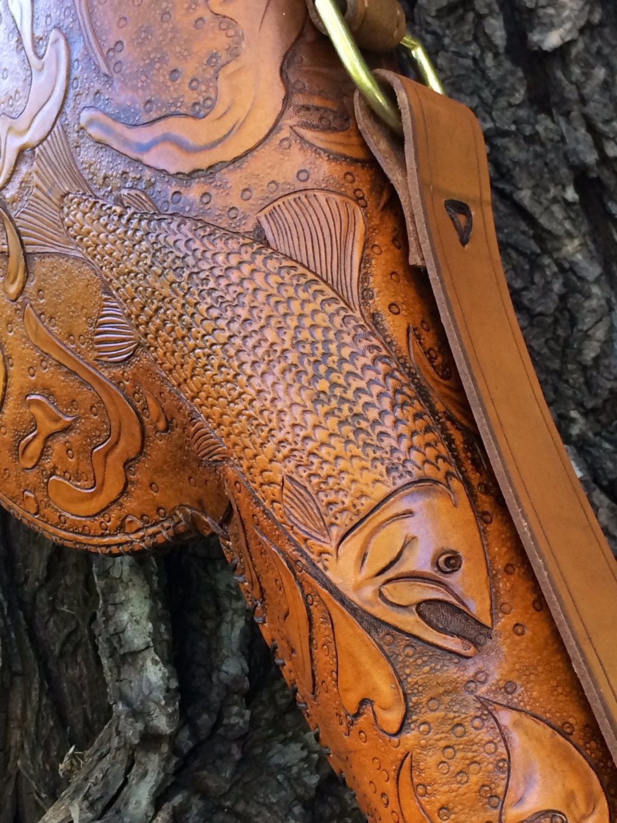 Annie Margarita Leather Rod & Reel Combination Case 