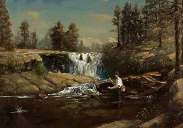 Michael Knepp Angling Art - The Silver Fork