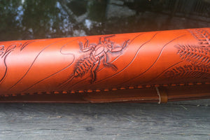 Annie Margarita Leather Combination Rod & Reel Case